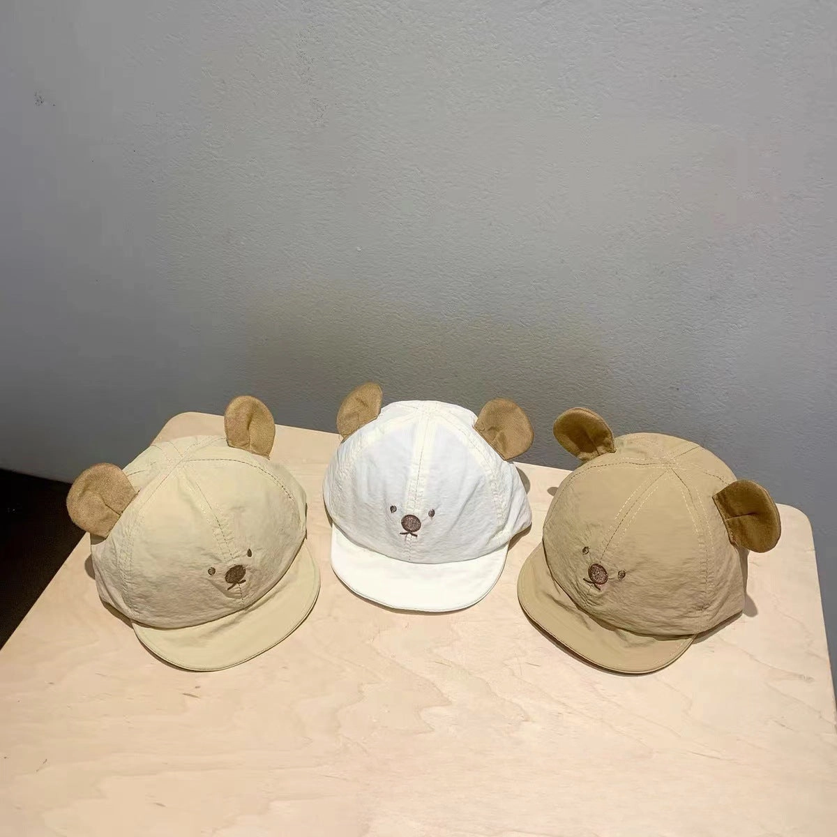 Wholesale Baby Cute Bear Embroidered Soft Brim Baseball Cap