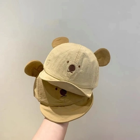 Wholesale Baby Cute Bear Embroidered Soft Brim Baseball Cap