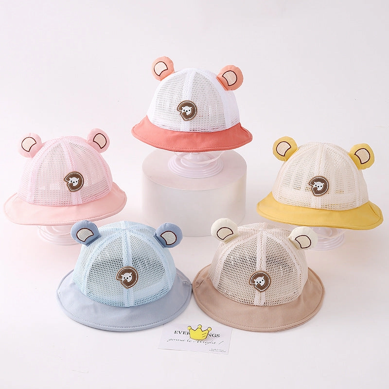 Wholesale Bear Ears Kids Cotton Bucket Hat