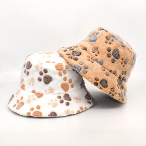 Wholesale Bear Paw Plush Bucket Hat
