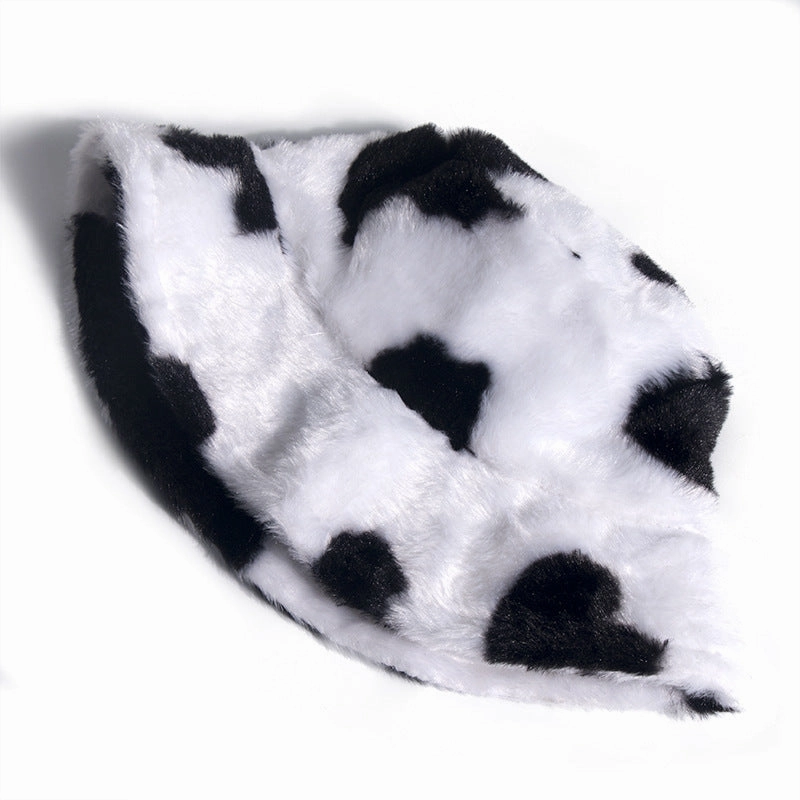 Wholesale Black and White Cow Pattern Bucket Hat