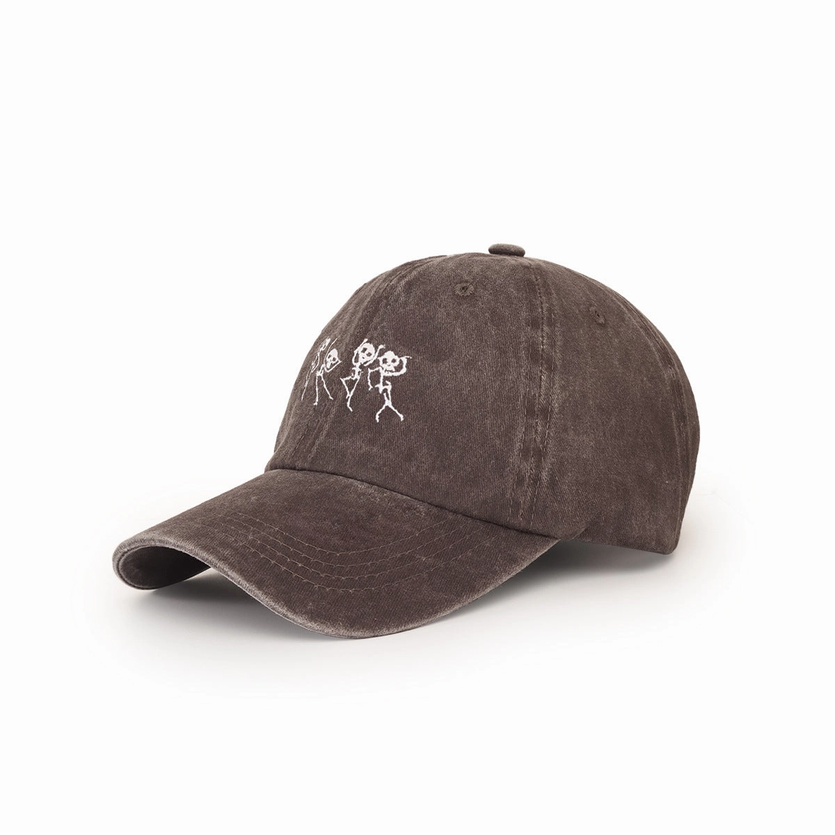 Wholesale Black Skull Washed Baseball Cap