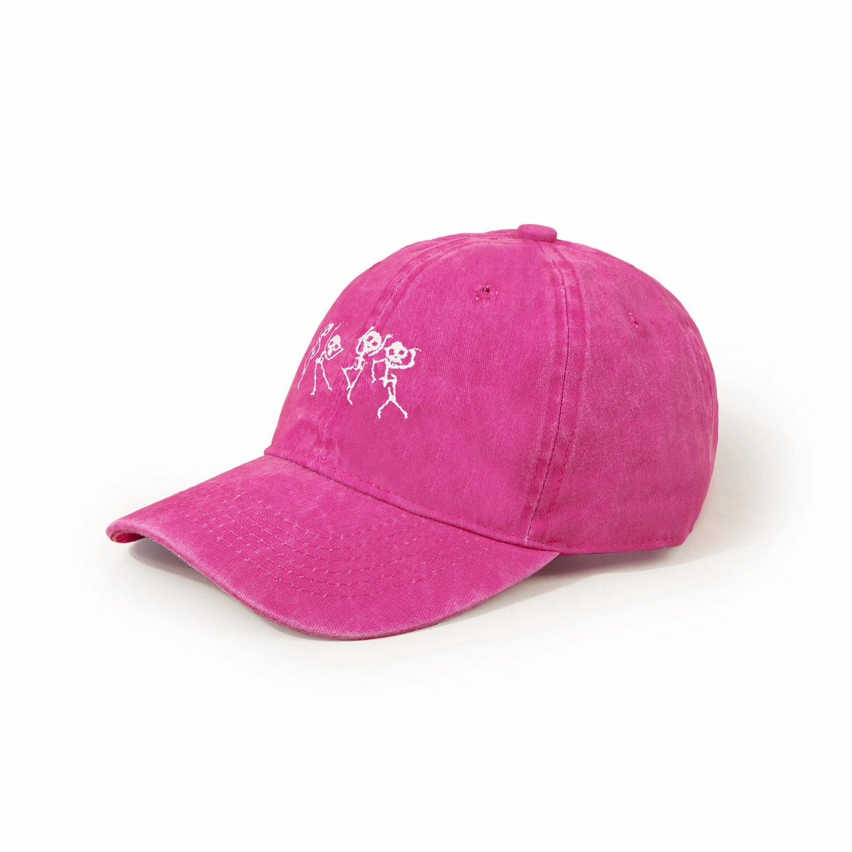 Wholesale Black Skull Washed Baseball Cap