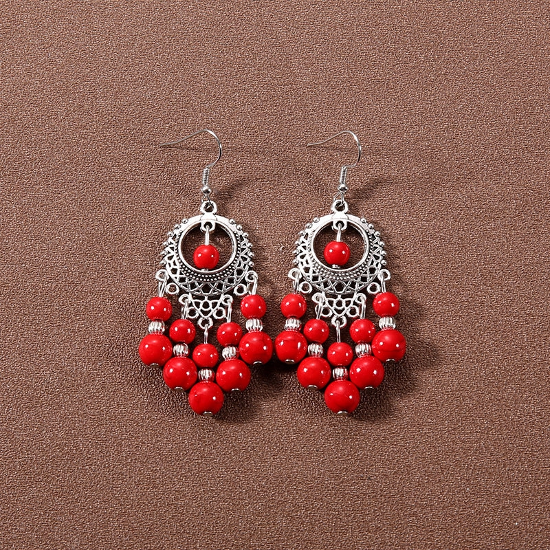 Wholesale Bohemian Tassel Turquoise Vintage Earrings