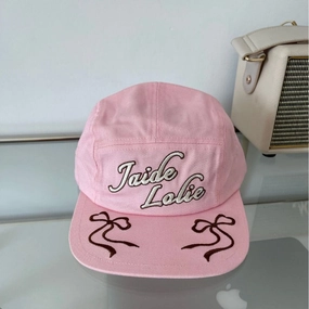 Wholesale Bow Embroidery Flat Brim Baseball Cap