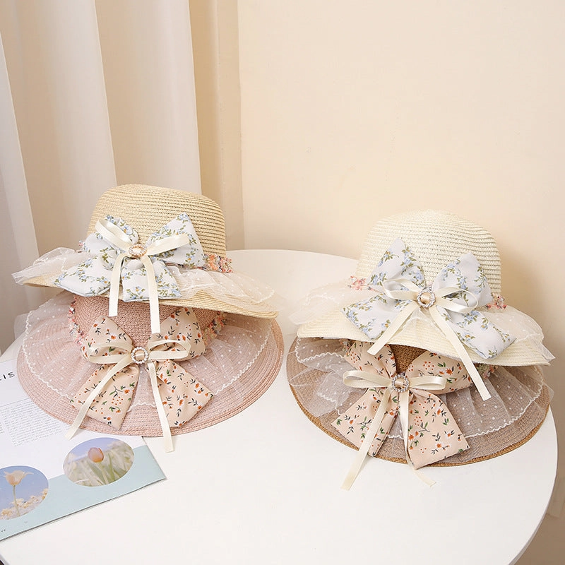 Wholesale Bow Floral Straw Hat