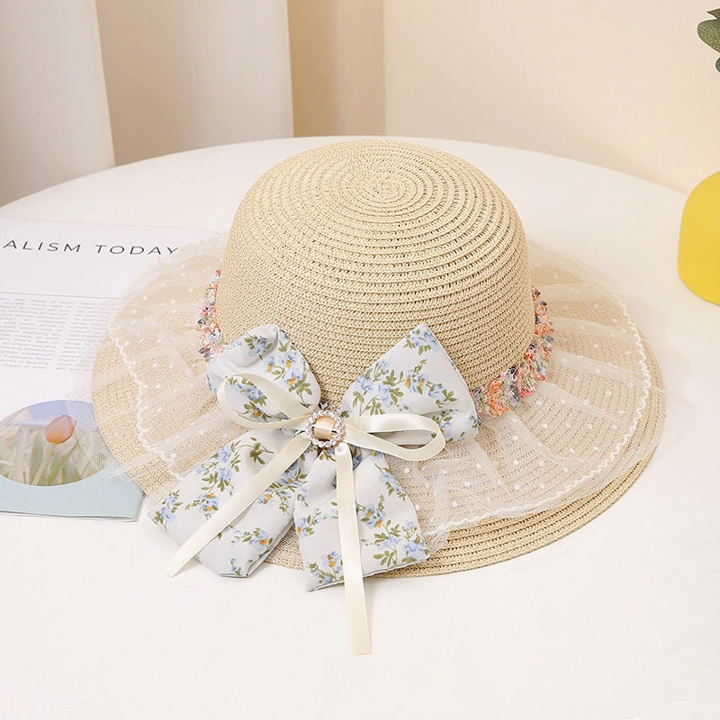 Wholesale Bow Floral Straw Hat