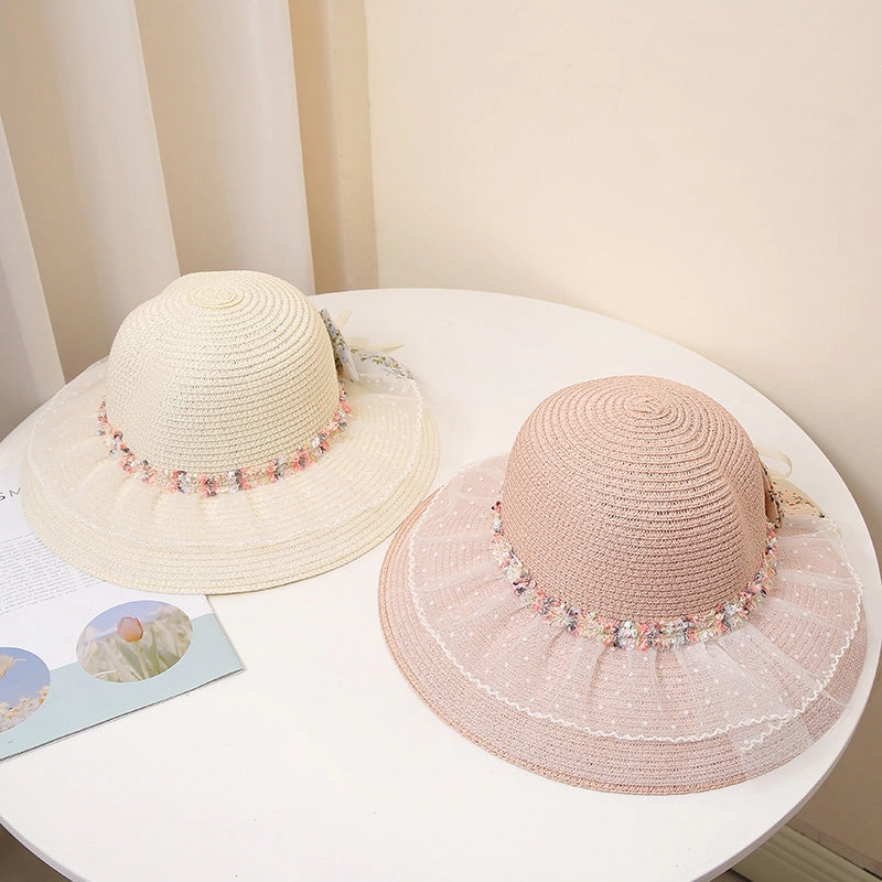 Wholesale Bow Floral Straw Hat