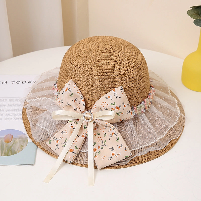 Wholesale Bow Floral Straw Hat