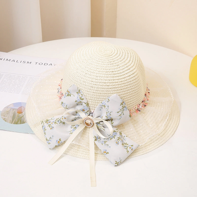 Wholesale Bow Floral Straw Hat