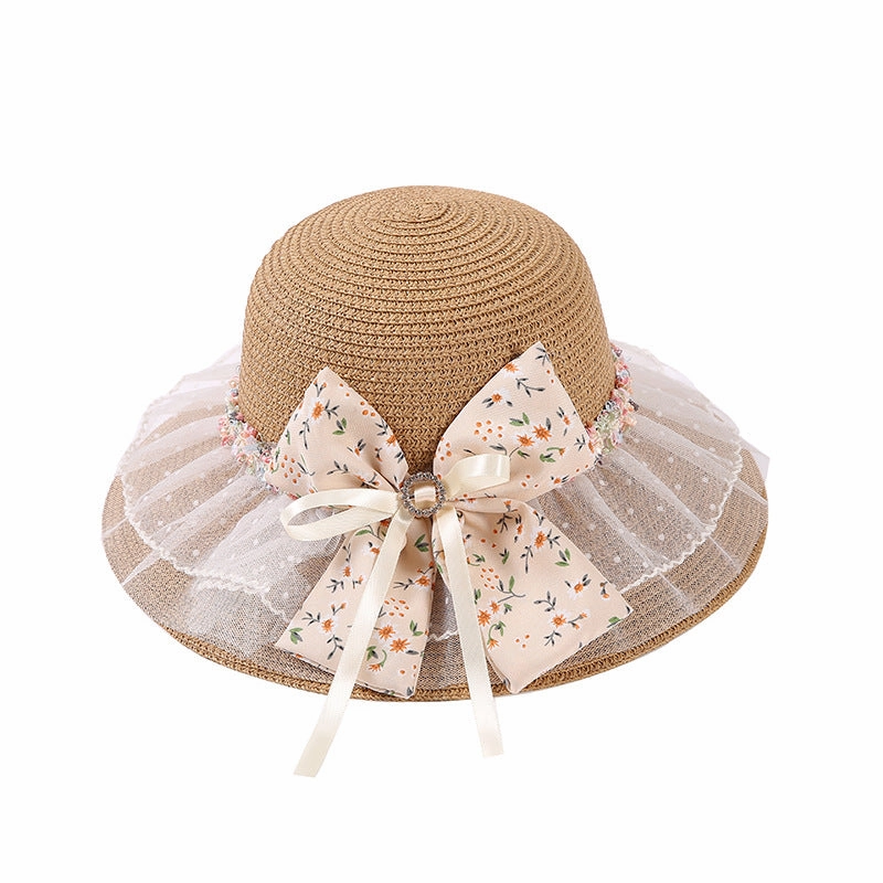Wholesale Bow Floral Straw Hat