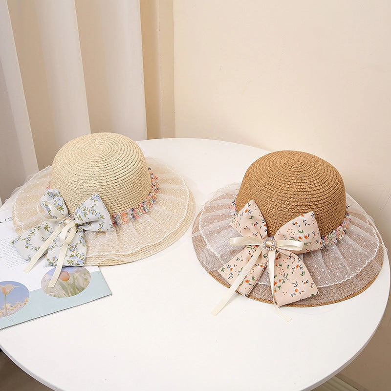 Wholesale Bow Floral Straw Hat