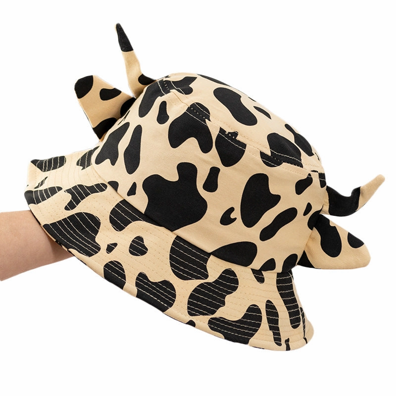 Wholesale Calf Horn Versatile Fashion Cow Pattern Bucket Hat