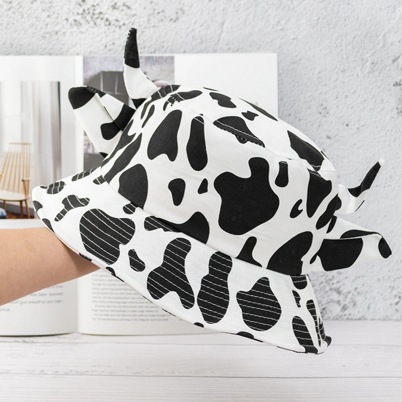 Wholesale Calf Horn Versatile Fashion Cow Pattern Bucket Hat