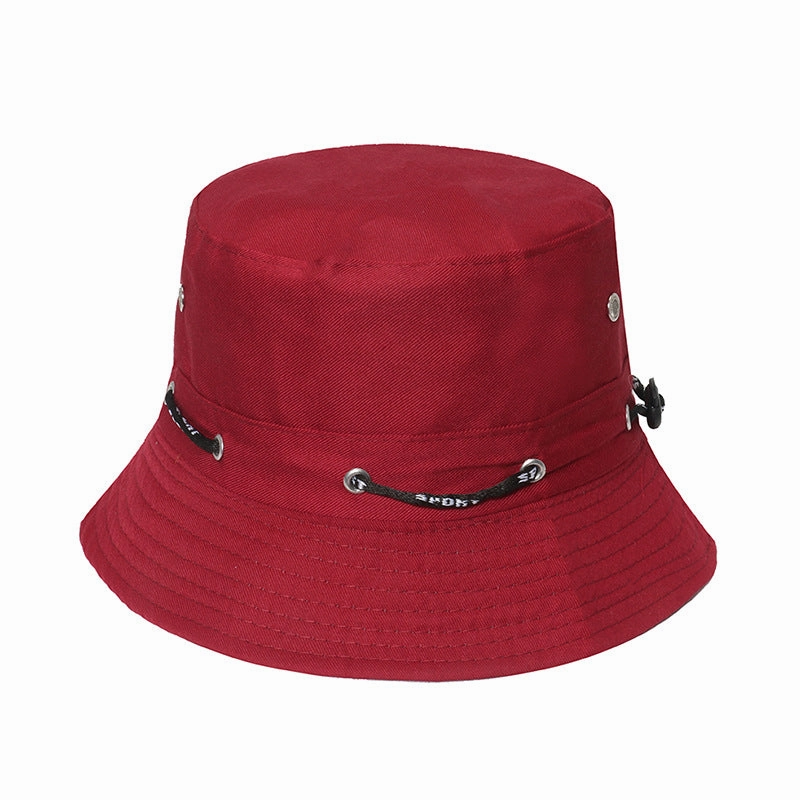 Wholesale Camouflage Drawstring Outdoor Mountaineering Travel Sunshade Polyester Fisherman Hat