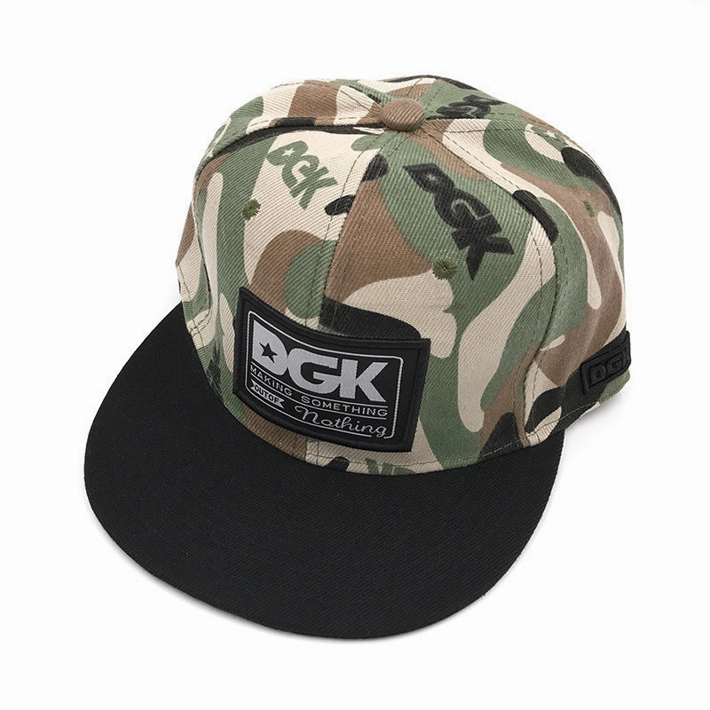 Wholesale Camouflage Skateboard Hip-Hop Sun Visor Flat Brim Baseball Cap