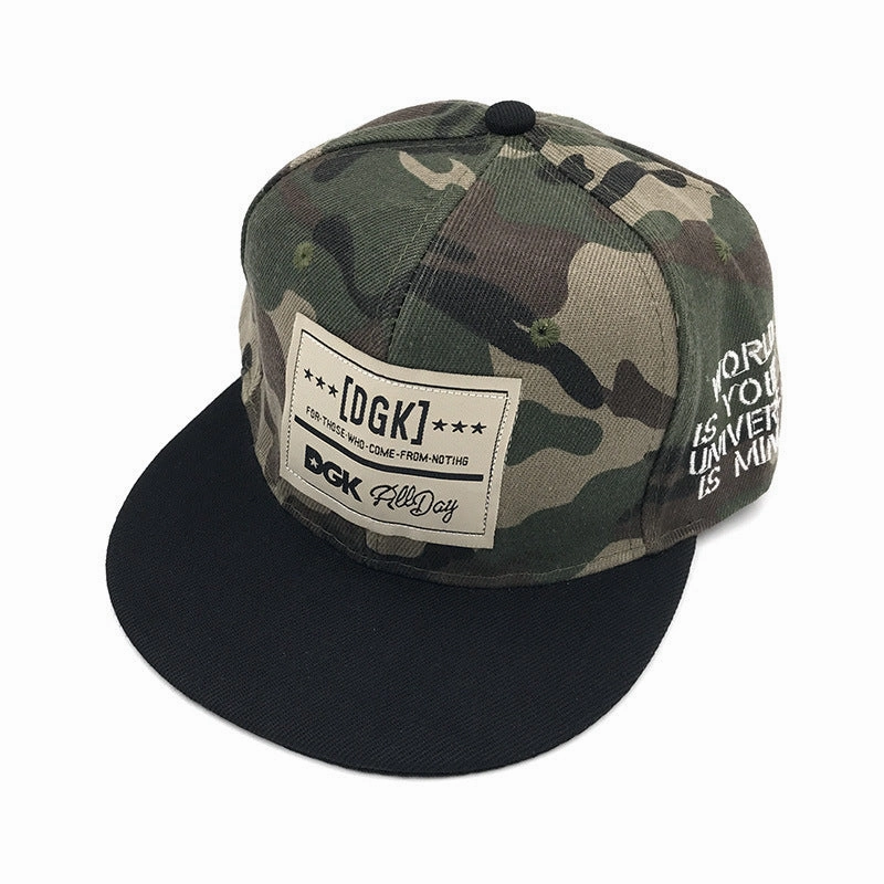 Wholesale Camouflage Skateboard Hip-Hop Sun Visor Flat Brim Baseball Cap
