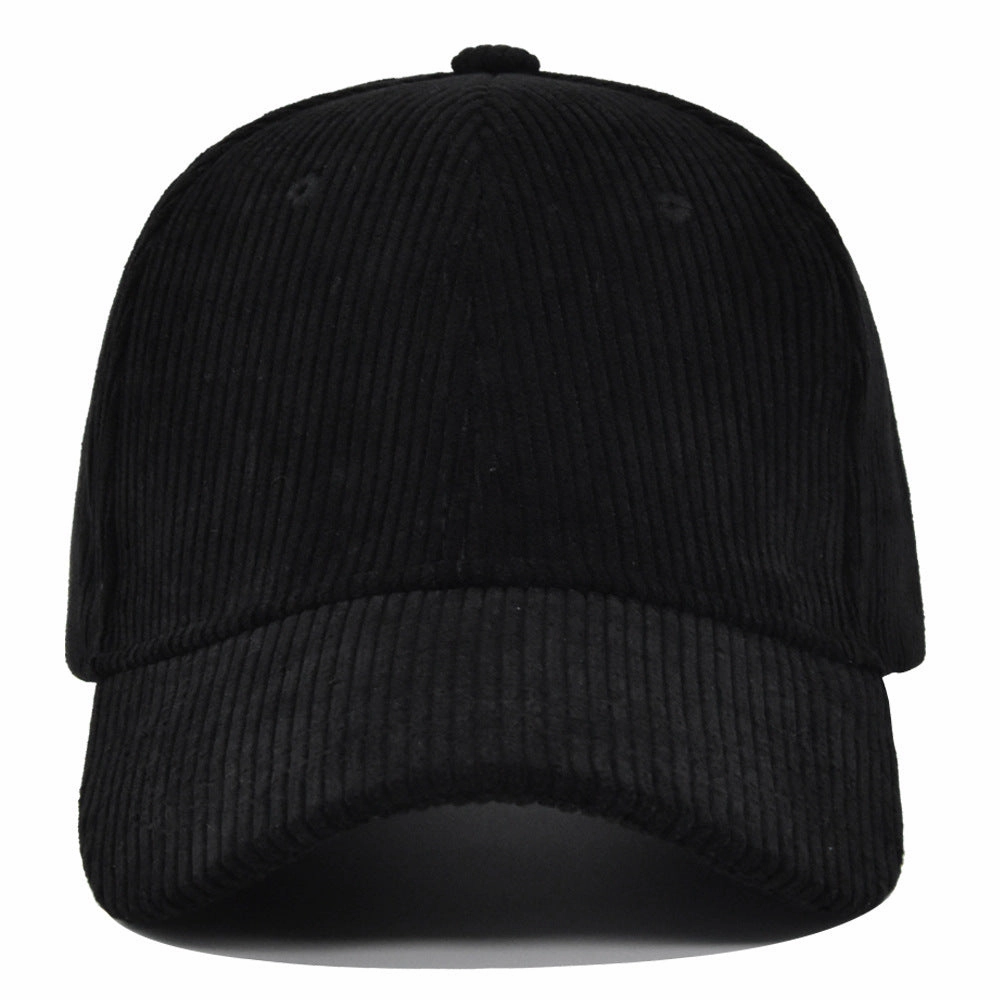 Wholesale Candy Colored Corduroy Autumn and Winter Warm Pure Cotton Fashionable Sun Shading Baseball Cap