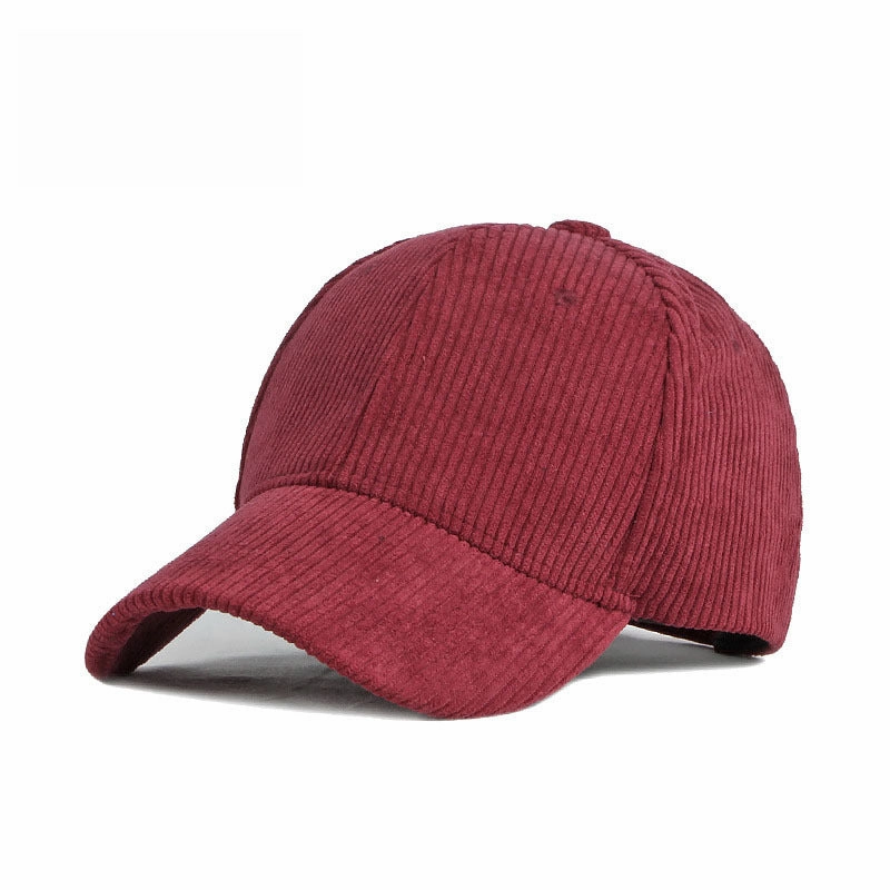 Wholesale Candy Colored Corduroy Autumn and Winter Warm Pure Cotton Fashionable Sun Shading Baseball Cap