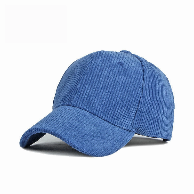 Wholesale Candy Colored Corduroy Autumn and Winter Warm Pure Cotton Fashionable Sun Shading Baseball Cap