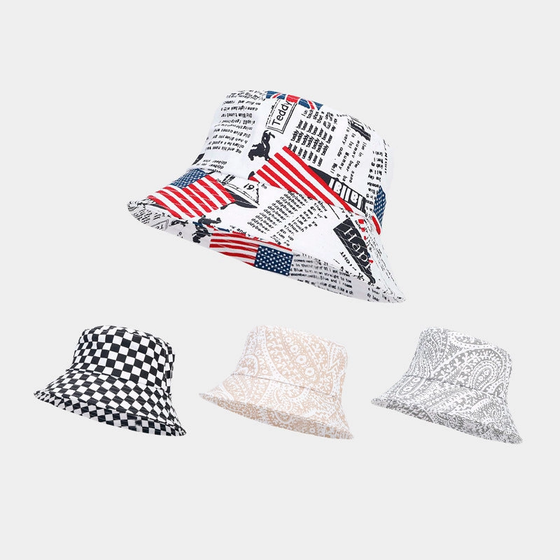 Wholesale Canvas Flag Print Pattern Bucket Hat