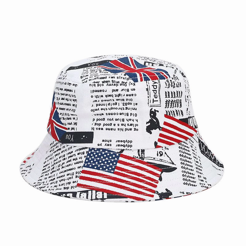 Wholesale Canvas Flag Print Pattern Bucket Hat