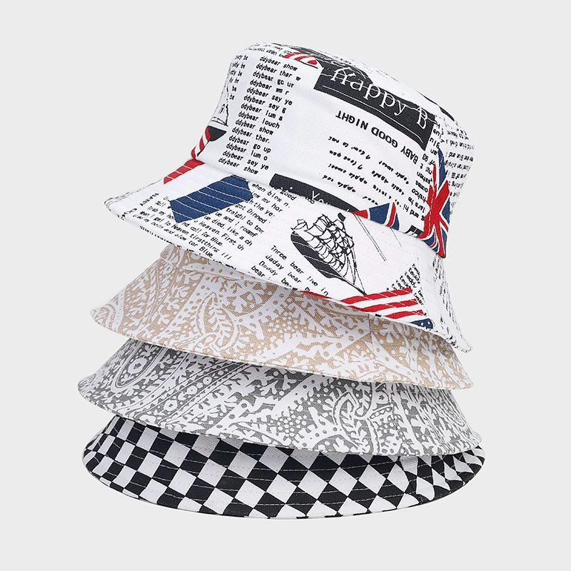 Wholesale Canvas Flag Print Pattern Bucket Hat