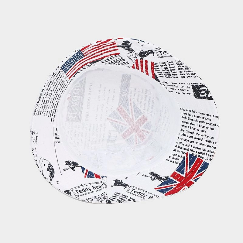 Wholesale Canvas Flag Print Pattern Bucket Hat
