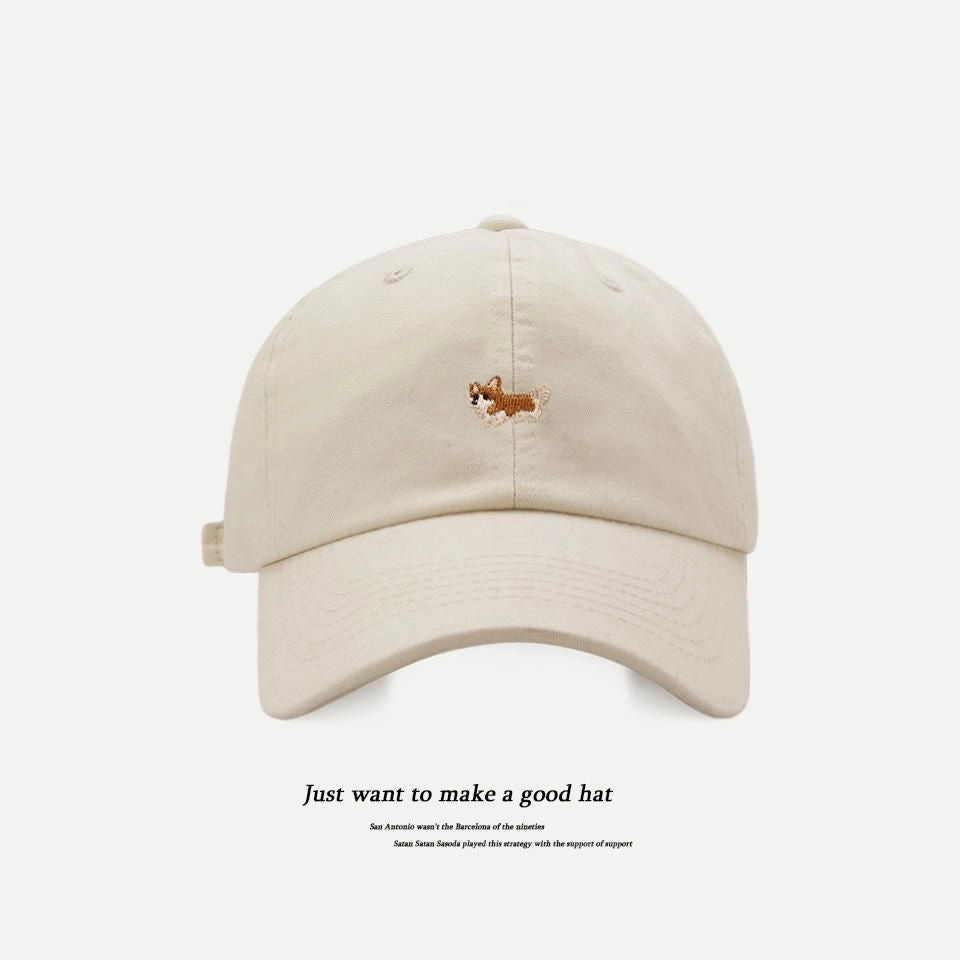 Wholesale Cartoon Corgi Embroidery Soft Top Baseball Cap