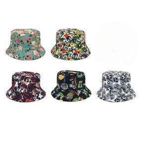 Wholesale Cartoon Football Print Outdoor Leisure Bucket Hat