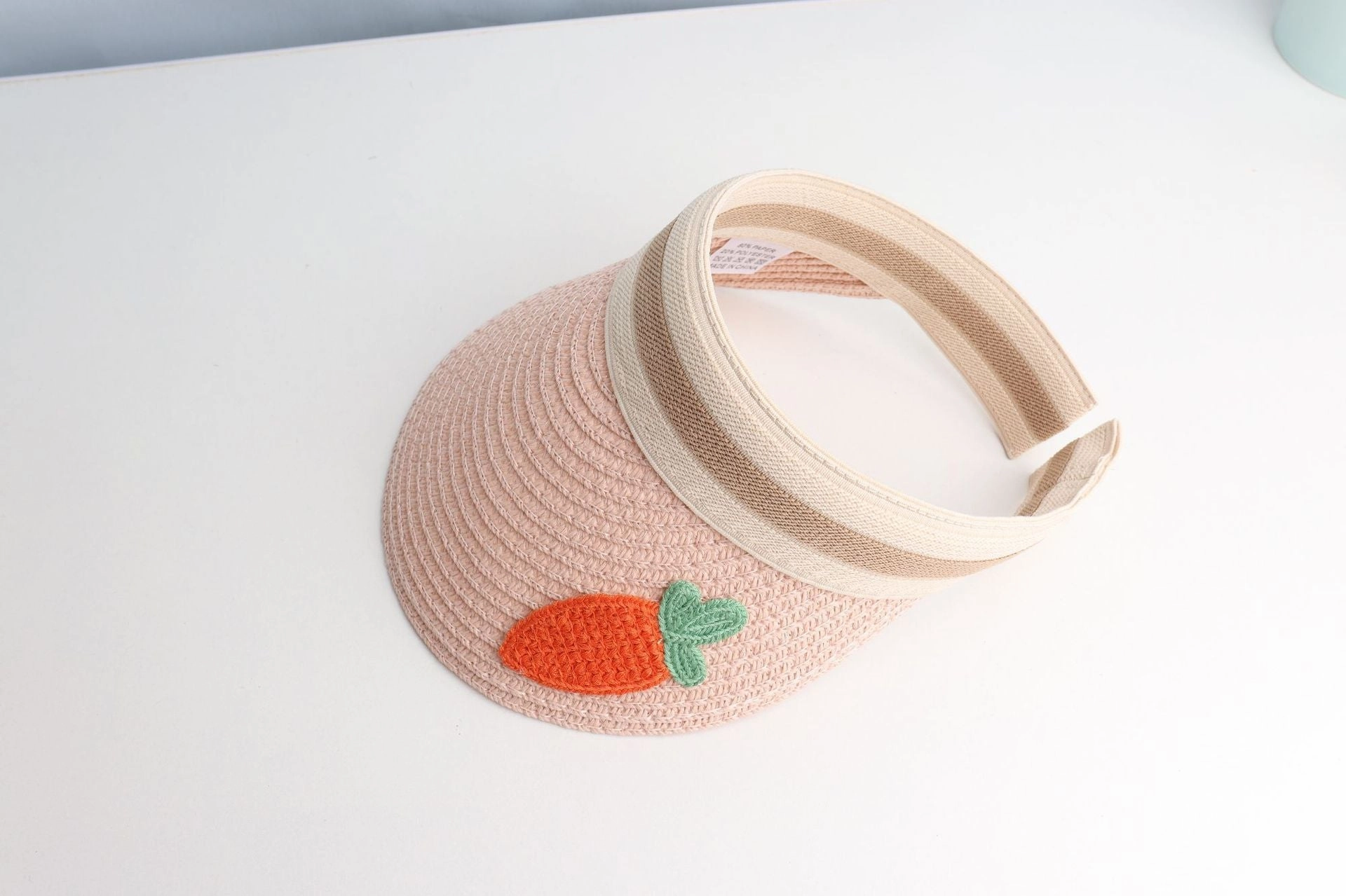 Wholesale Cartoon Fruit Hairpin Straw Braided Children's Empty Hat
