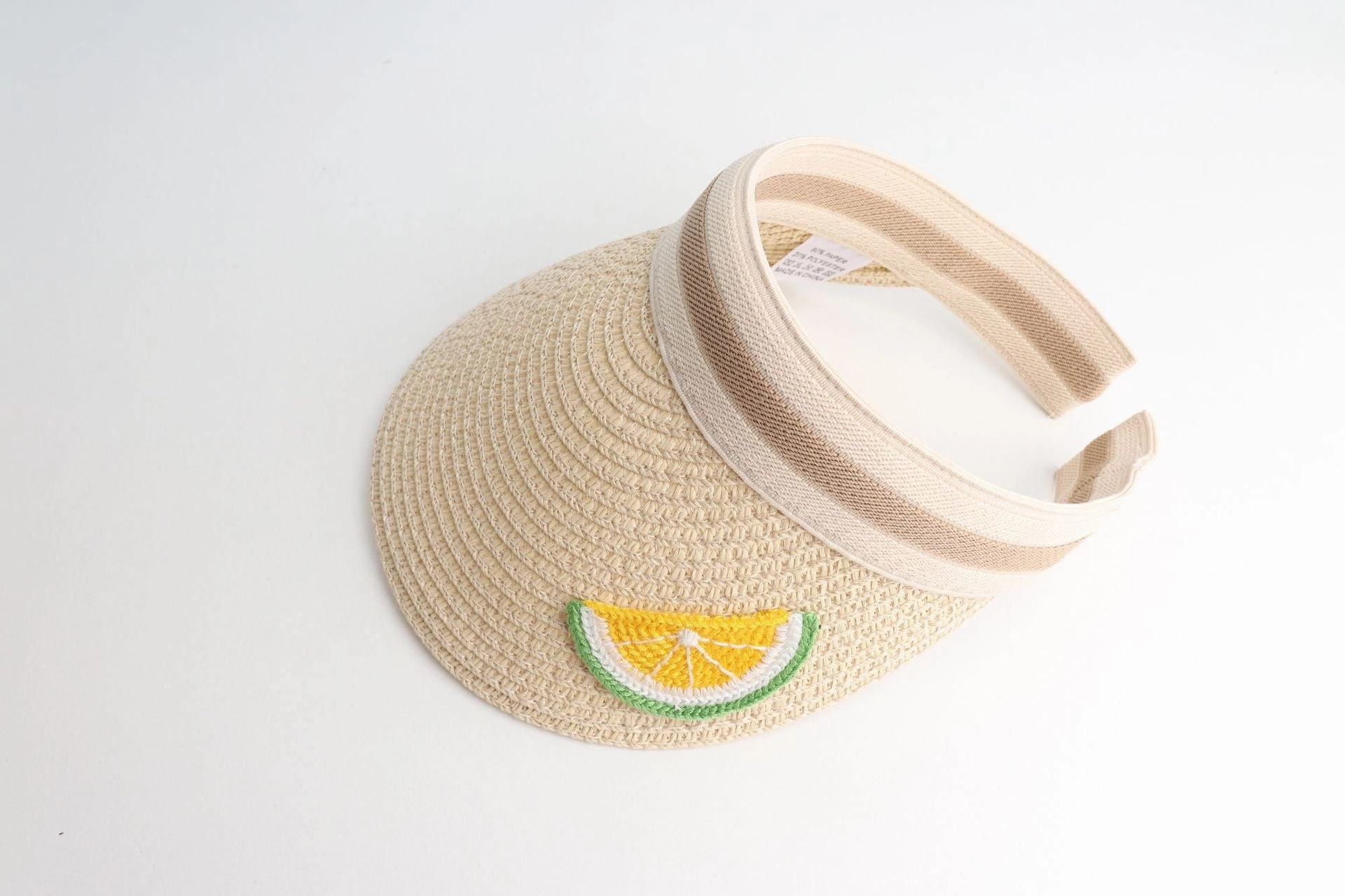 Wholesale Cartoon Fruit Hairpin Straw Braided Children's Empty Hat