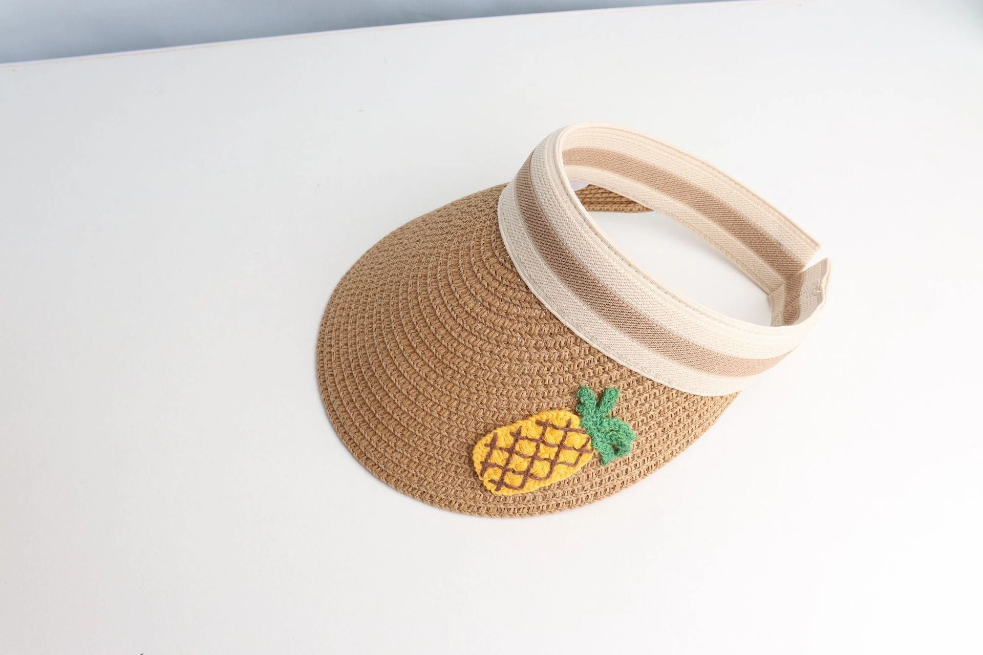 Wholesale Cartoon Fruit Hairpin Straw Braided Children's Empty Hat