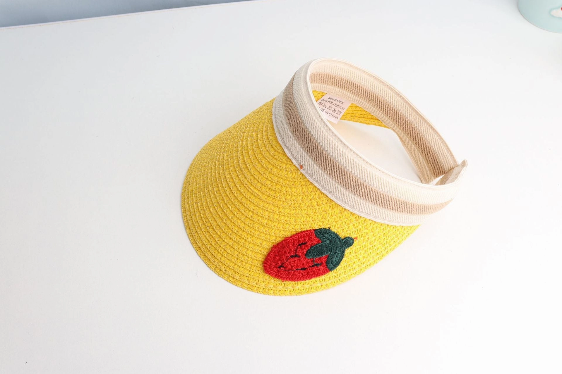 Wholesale Cartoon Fruit Hairpin Straw Braided Children's Empty Hat
