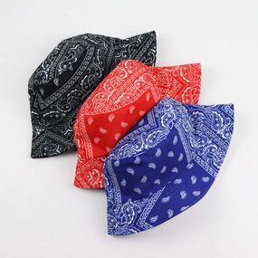 Wholesale Cashew Print Fashion Visor Bucket Hat