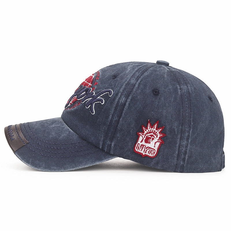 Wholesale Casual Adjustable Soft Top Washed Distressed Baseball Cap