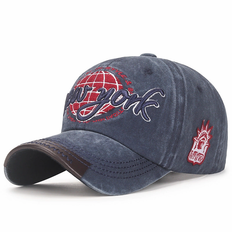Wholesale Casual Adjustable Soft Top Washed Distressed Baseball Cap