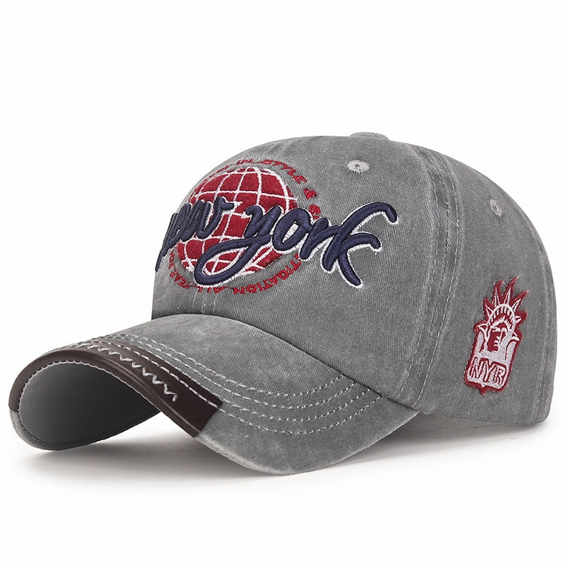 Wholesale Casual Adjustable Soft Top Washed Distressed Baseball Cap