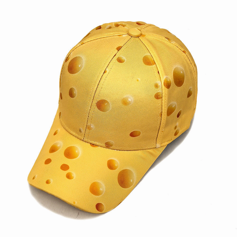 Wholesale Cheese print baseball cap visor