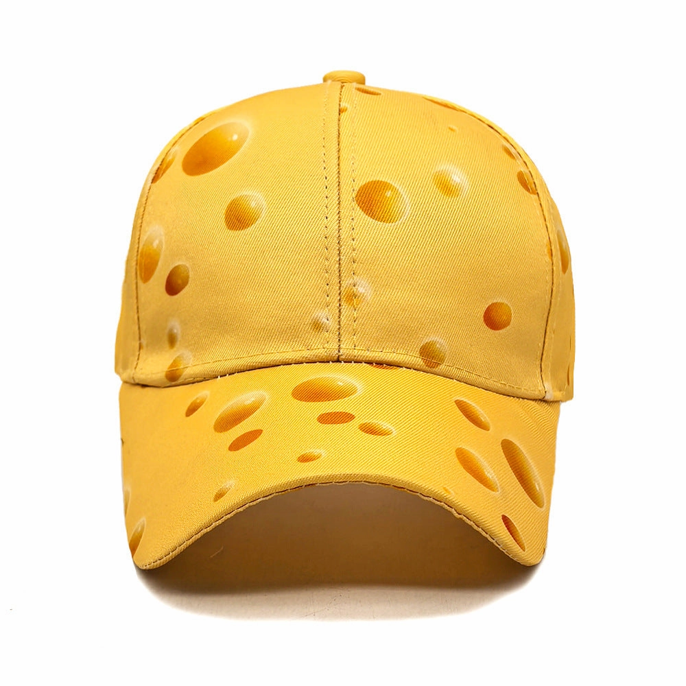 Wholesale Cheese print baseball cap visor