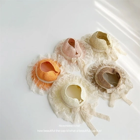 Wholesale Children's Empty Straw Hat with Bow