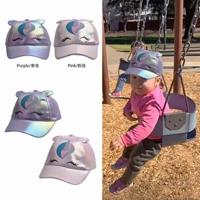 Wholesale children's hat cartoon colorful baseball hat unicorn sun hat baby girl little dinosaur peaked cap
