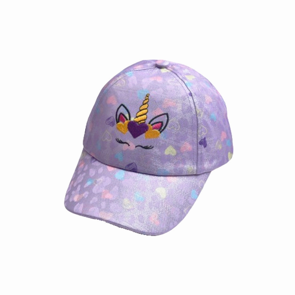 Wholesale children's hat cartoon colorful baseball hat unicorn sun hat baby girl little dinosaur peaked cap