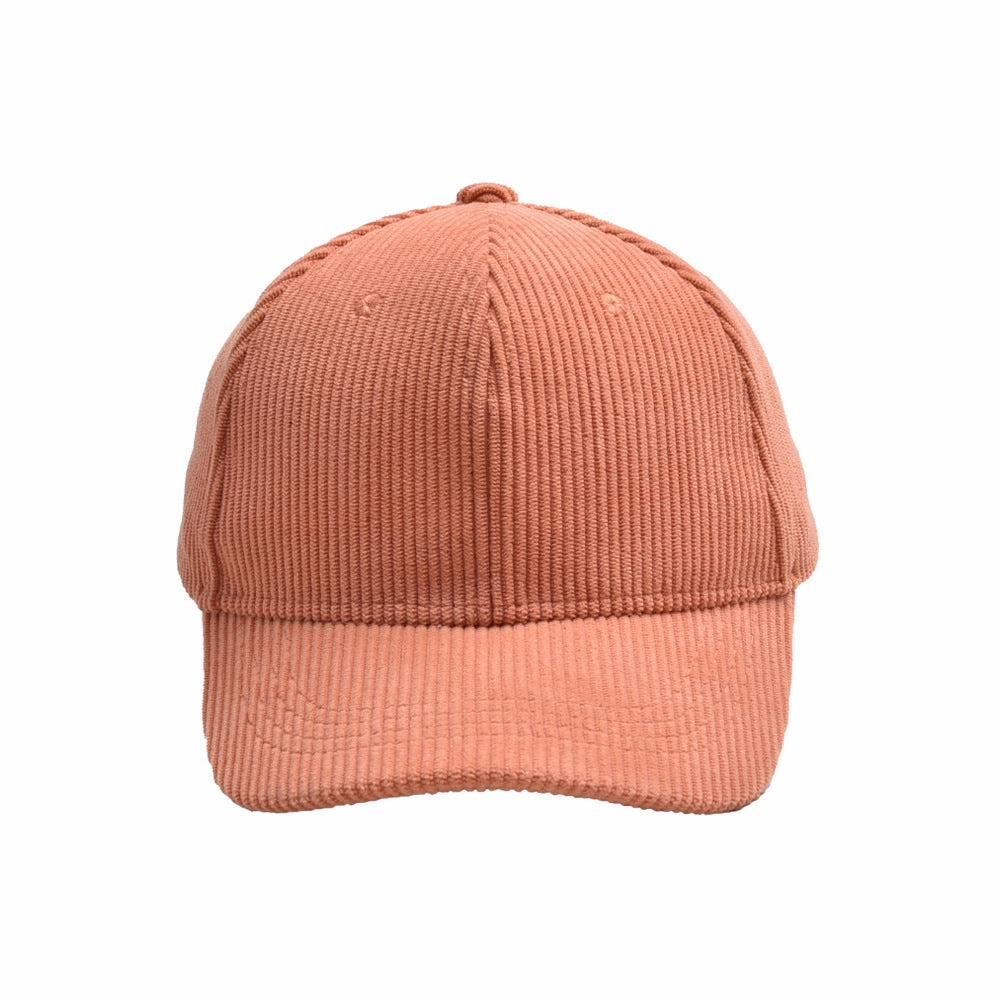 Wholesale children's solid color corduroy baseball cap