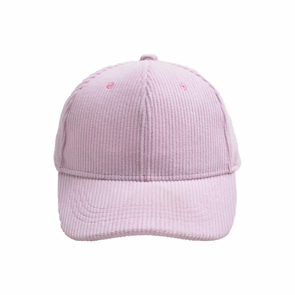 Wholesale children's solid color corduroy baseball cap