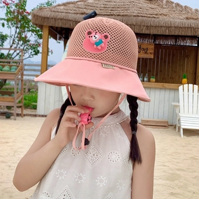 Wholesale Children's Sun Protection Wide Brim Bucket Hat