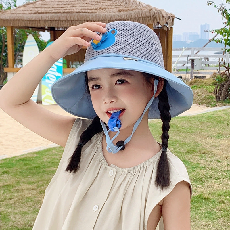 Wholesale Children's Sun Protection Wide Brim Bucket Hat
