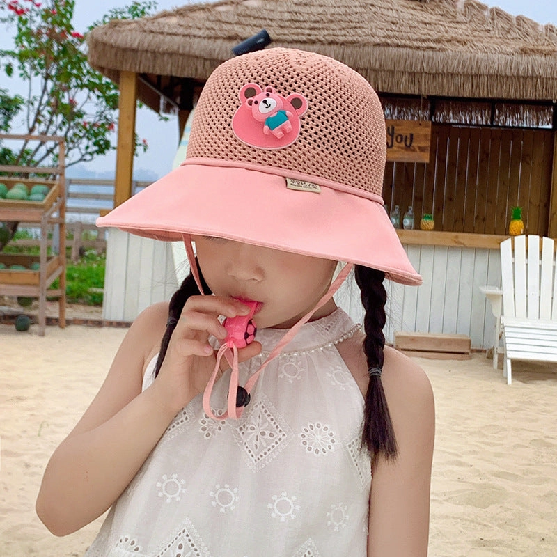 Wholesale Children's Sun Protection Wide Brim Bucket Hat