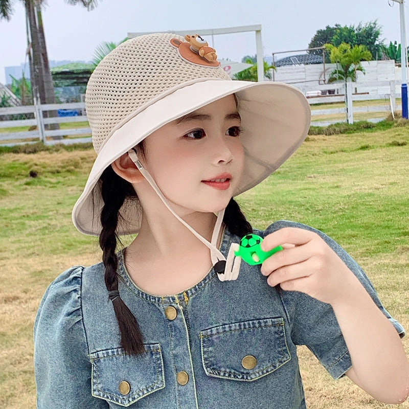Wholesale Children's Sun Protection Wide Brim Bucket Hat