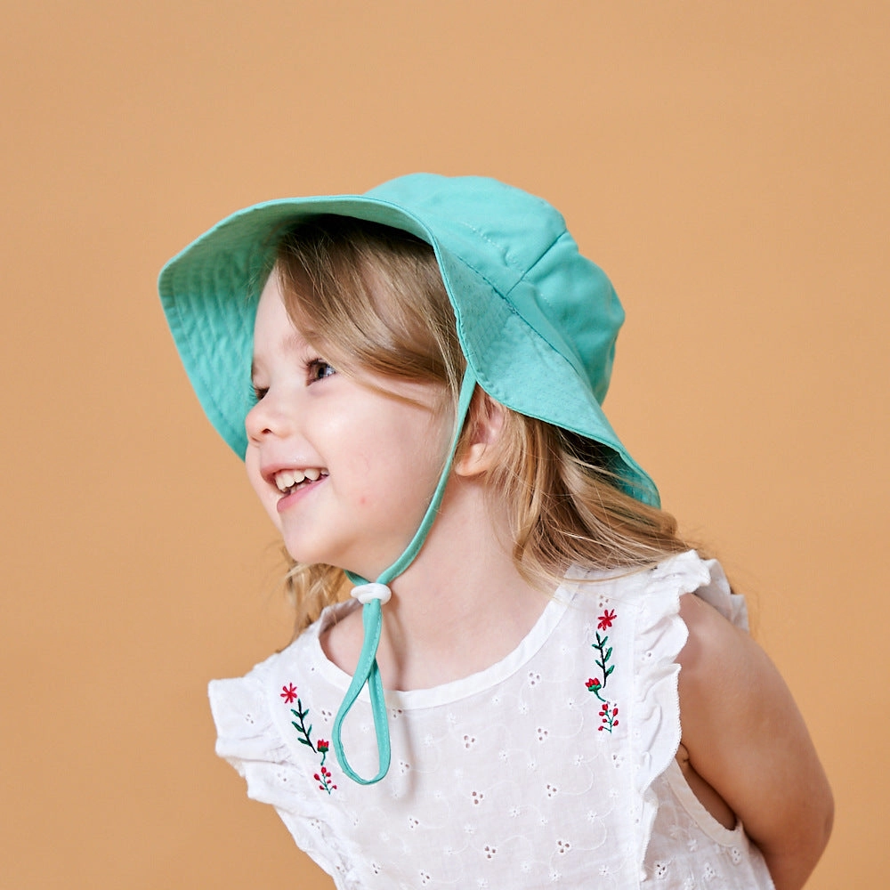 Wholesale Children's Sunscreen Polyester Cotton Fisherman Hat